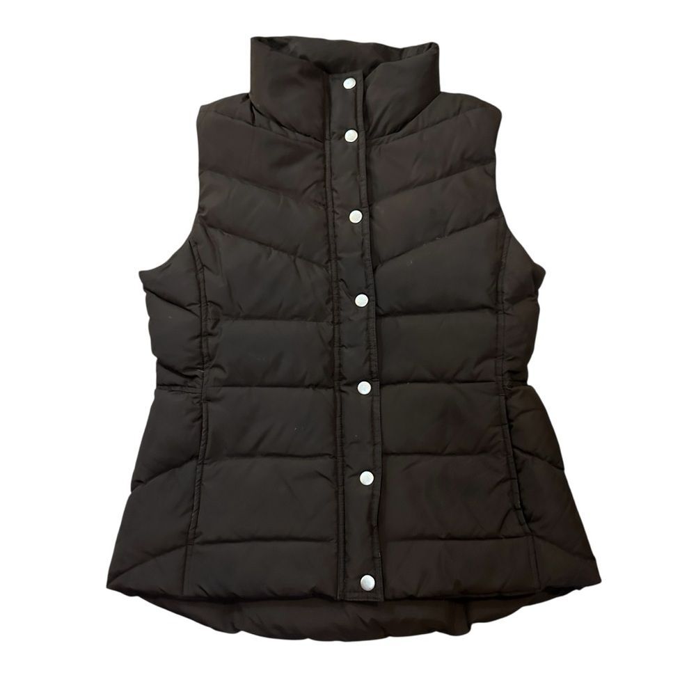 Vintage J. Crew Down Puffer Vest Medium Brown